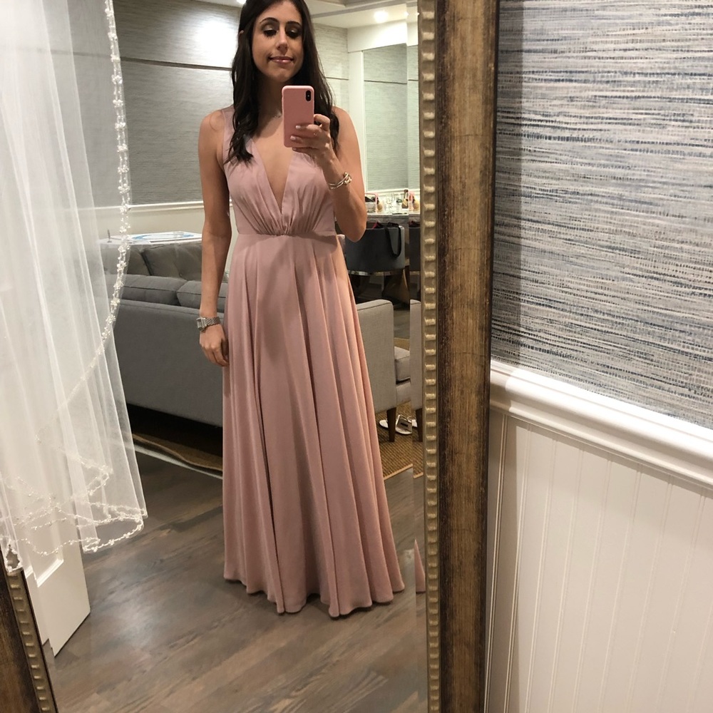 Jenny Yoo whipped apricot Ryan dress